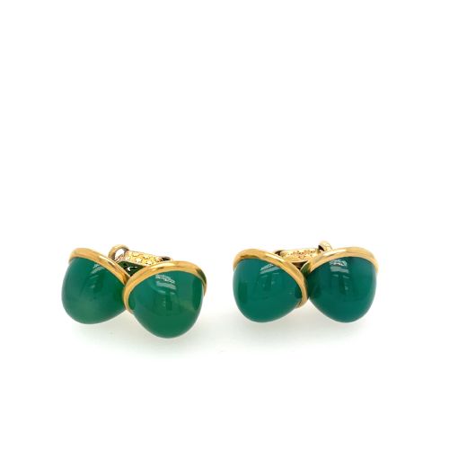 15ct gold gold antique cufflinks - CATEGORY: ANTIQUE JEWELLERY - DATED 1920