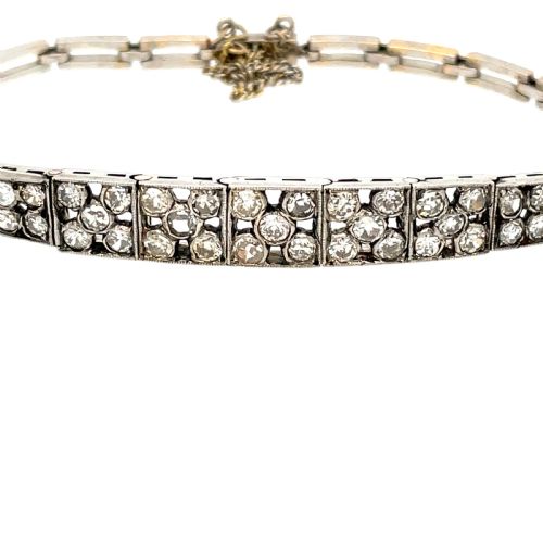 DIAMOND BRACELET 2 CARATS CIRCA 1910 - ADDITIONAL PHOTO 2