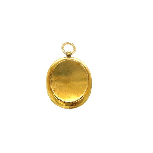 VICTORIAN GARNET SET GOLD SECRET LOCKET - ADDITIONAL PHOTO 2
