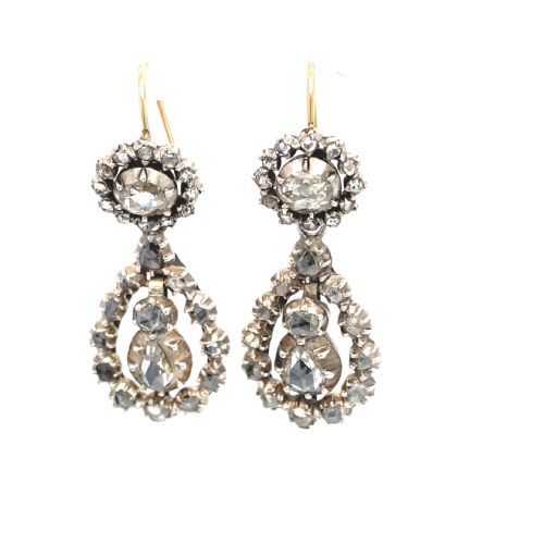 GEORGIAN DIAMOND NIGHT AND DAY EARRINGS - ADDITIONAL PHOTO 1