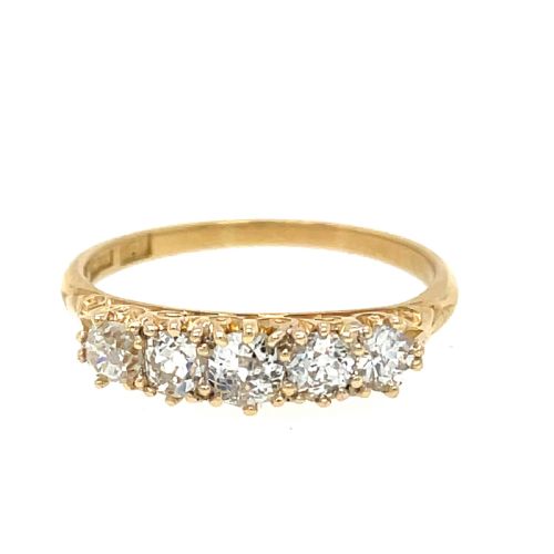 antique victorian fivestone diamond ring - CATEGORY: ANTIQUE JEWELLERY - DATED VICTORIAN