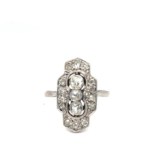 AN EDWARDIAN PANEL RING - ADDITIONAL PHOTO 11