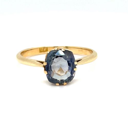 sapphire early 20th century 18ct gold ring - CATEGORY: ANTIQUE JEWELLERY - DATED 1930