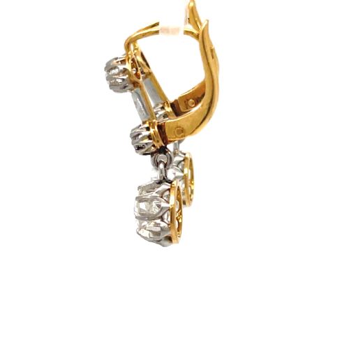 ANTIQUE DIAMOND DROP EARRINGS - ADDITIONAL PHOTO 2