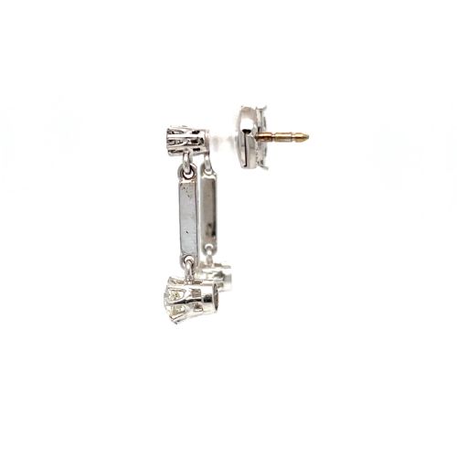 EDWARDIAN DIAMOND DROP EARRINGS - ADDITIONAL PHOTO 2