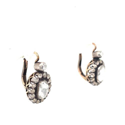 19TH CENTURY DIAMOND EARRINGS - ADDITIONAL PHOTO 1