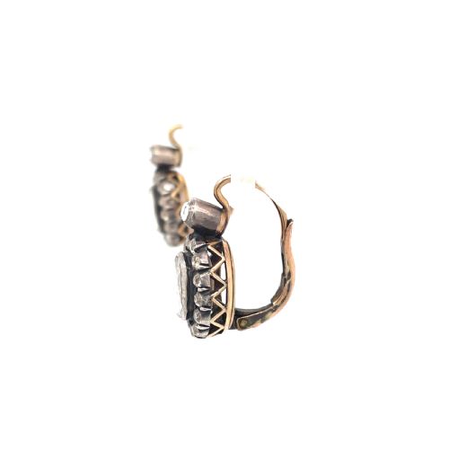 19TH CENTURY DIAMOND EARRINGS - ADDITIONAL PHOTO 2