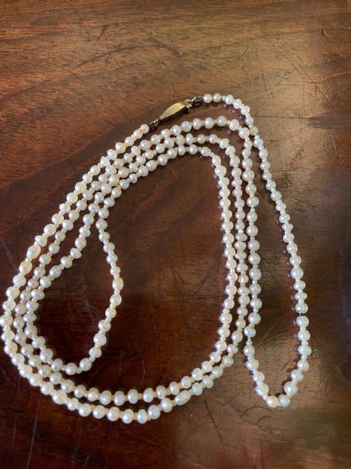 OPERA LENGTH CERTIFIED NATURAL SALTWATER PEARL NECKLACE - ADDITIONAL PHOTO 3