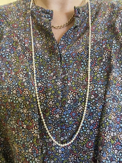 OPERA LENGTH CERTIFIED NATURAL SALTWATER PEARL NECKLACE - ADDITIONAL PHOTO 1