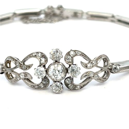 ANTIQUE EARLY 20TH CENTURY DIAMOND BRACELET - ADDITIONAL PHOTO 1