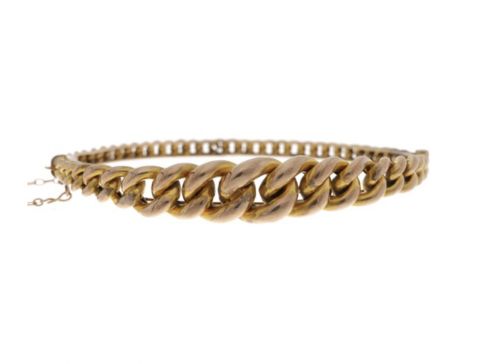 victorian antique gold bangle - CATEGORY: ANTIQUE JEWELLERY - DATED VICTORIAN