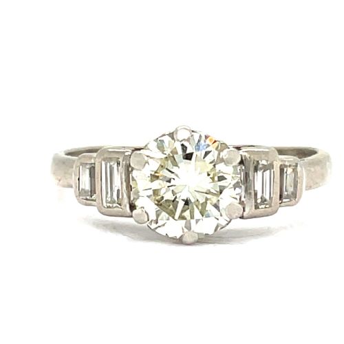 137CT ART DECO DIAMOND ENGAGEMENT RING - ADDITIONAL PHOTO 1