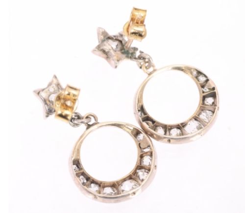 VICTORIAN STAR DIAMOND EARRINGS - ADDITIONAL PHOTO 2