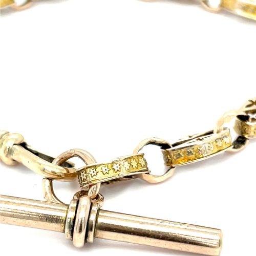 VICTRORIAN ALBERT CHAIN BRACELET 9CT GOLD - ADDITIONAL PHOTO 4