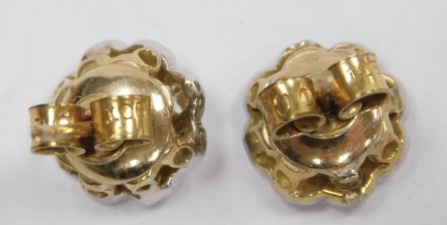 fig 1. Early 20th Century Flowerhead Diamond Old European Cut Earrings