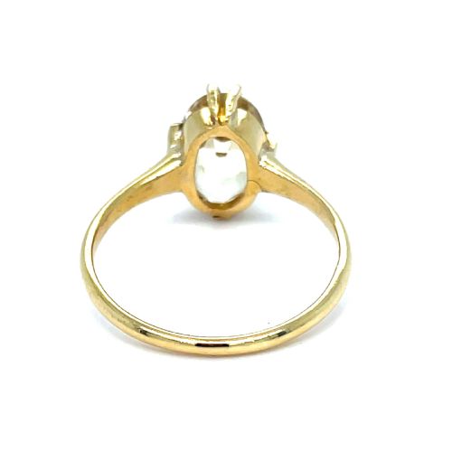 MID CENTURY CEYLON YELLOW SAPPHIRE 18CT GOLD RING - ADDITIONAL PHOTO 1