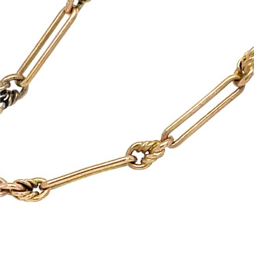9CT GOLD EDWARDIAN LONGUARD CHAIN - ADDITIONAL PHOTO 1