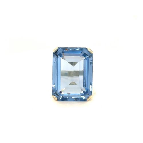 Topaz Art Deco Platinum Cocktail Ring