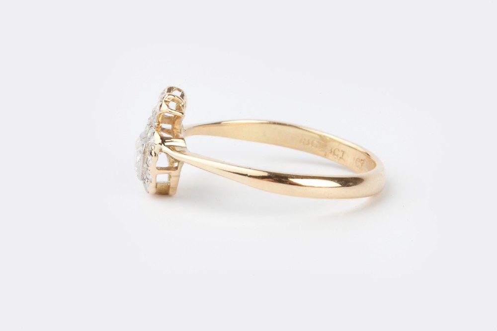 A Diamond Demi-Lune Edwardian Ring View IV