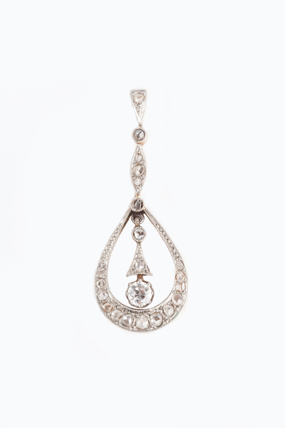 An Edwardian Belle Epoque Diamond Pendant 