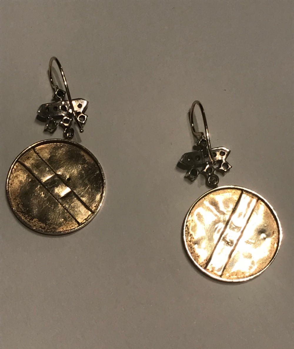 Diamond And Enamel Figa Earrings View III