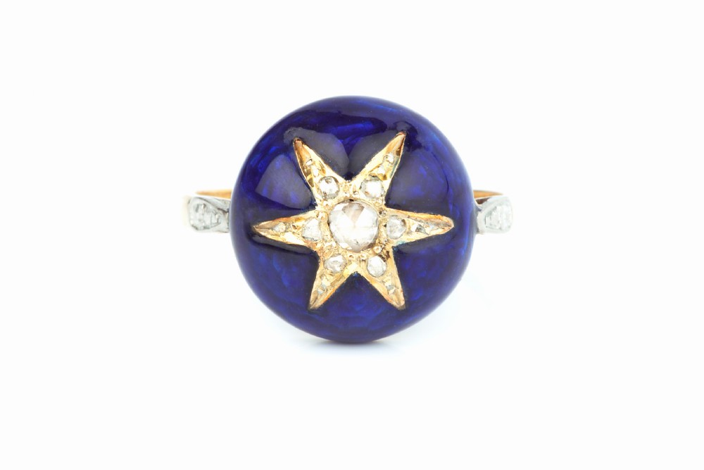 Edwardian Diamond Star Ring 