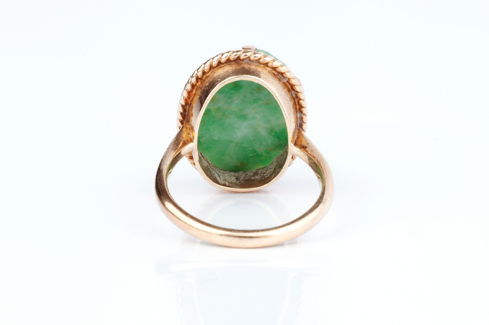 A 1930s Carved Jade Ring View II
