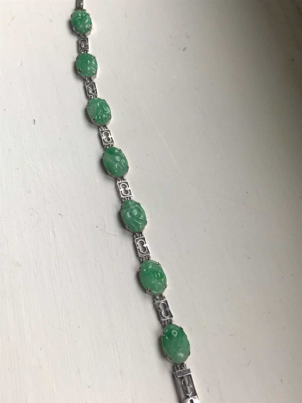 A Jade White Gold Bracelet View III