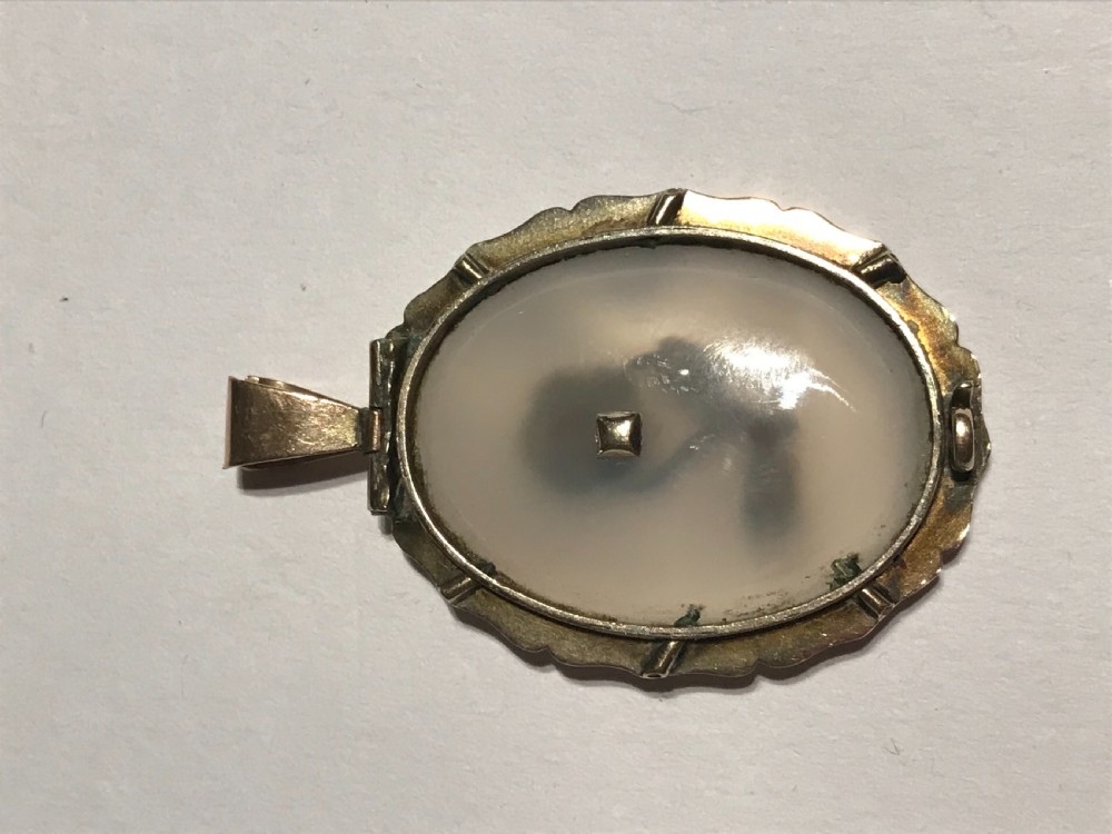 An Edwardian Turquoise and Gold Penant View III