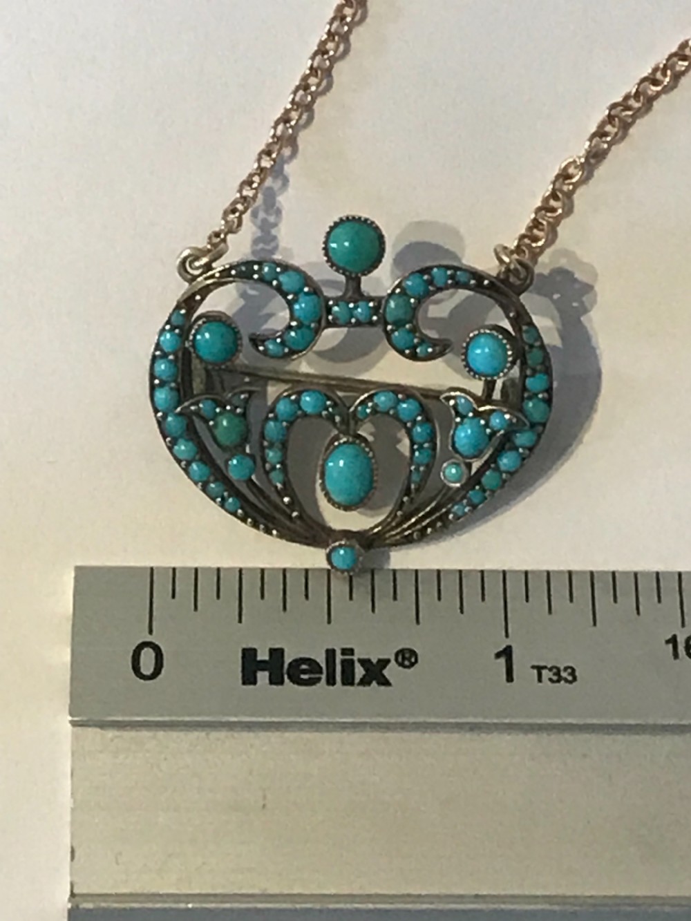An Edwardian Turquoise Pendant View VI