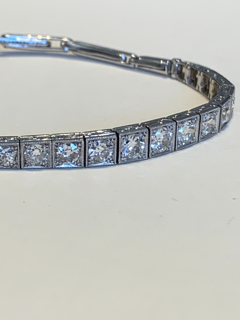 Art Deco Diamond Line Bracelet