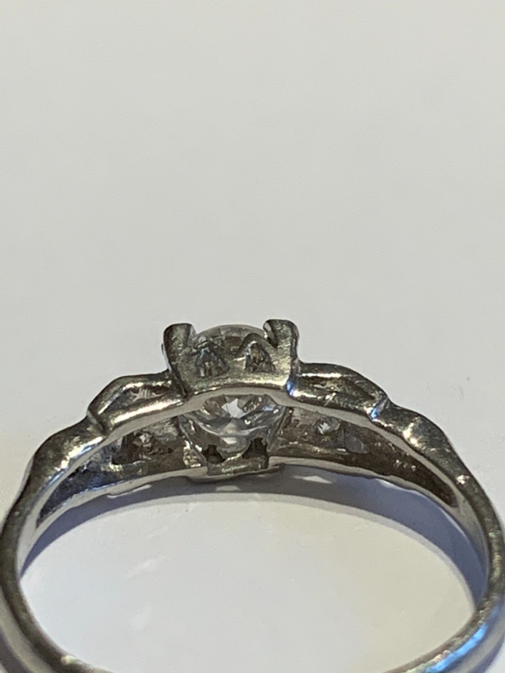 Art Deco Diamond and Platinum Engagement Ring View IV