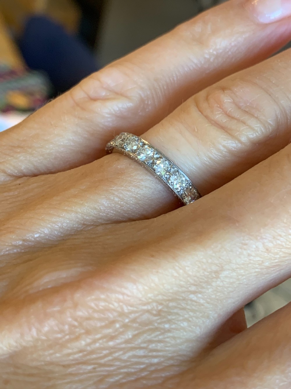 Platinum and Diamond Eternity Band  View IV
