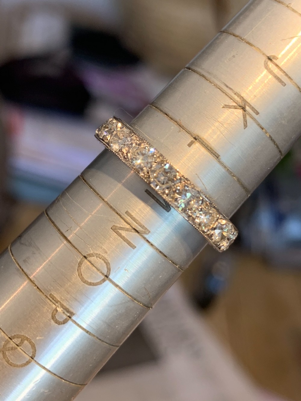Platinum and Diamond Eternity Band  View V
