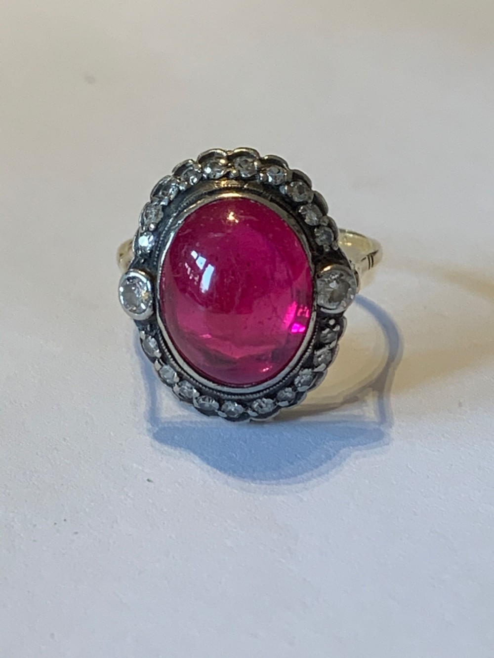 Edwardian Ruby and Diamond 18ct Gold Ring View III
