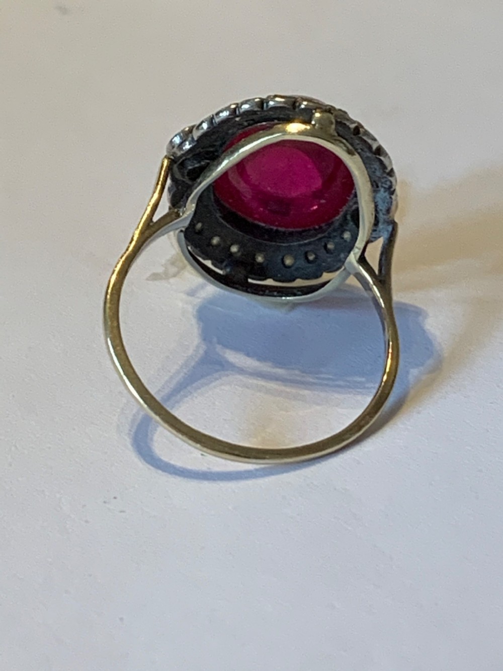 Edwardian Ruby and Diamond 18ct Gold Ring View V