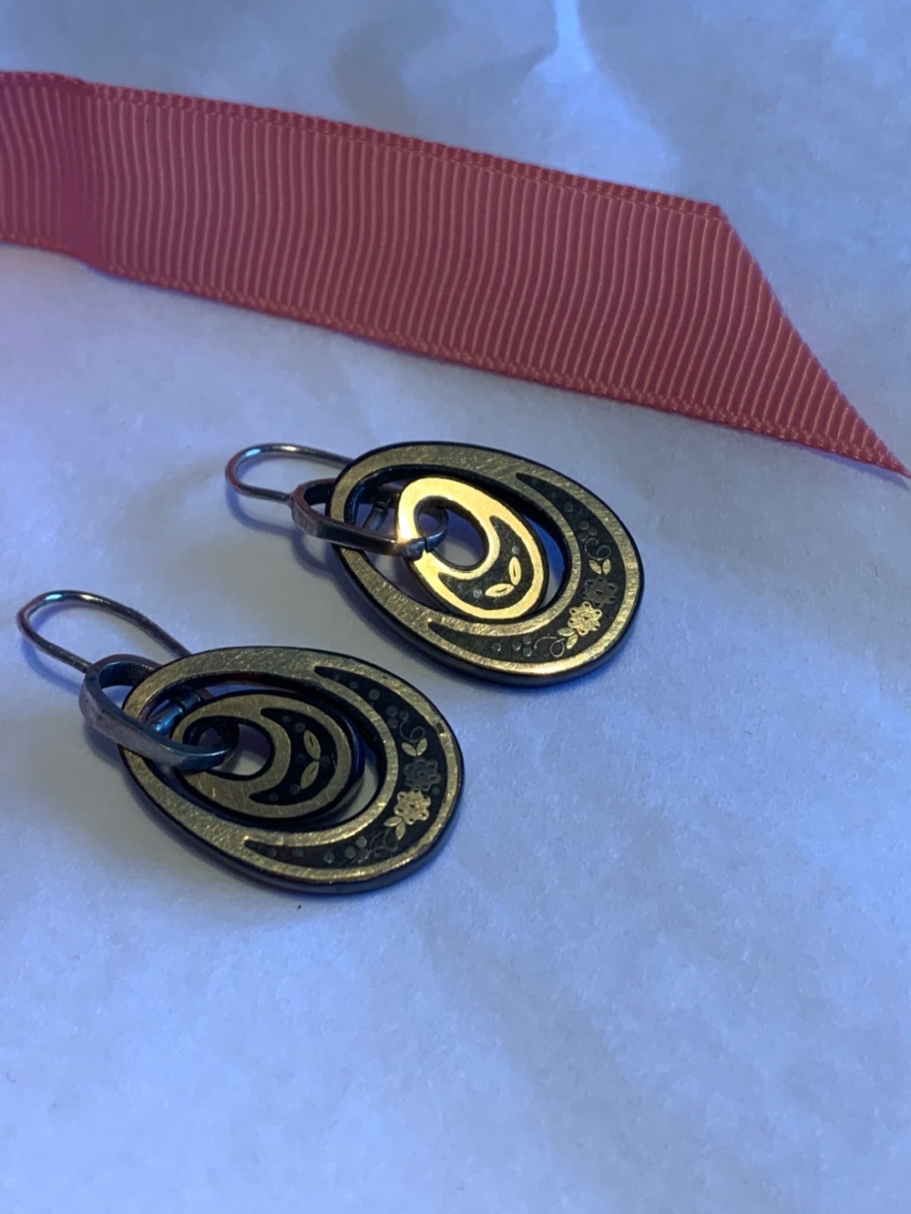 Tortoiseshell Antique Victorian Earrings View III
