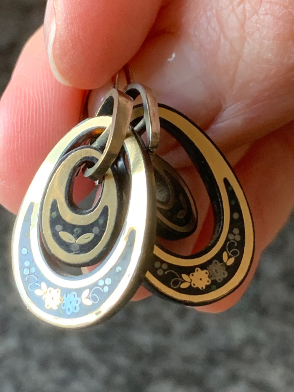 Tortoiseshell Antique Victorian Earrings View VI