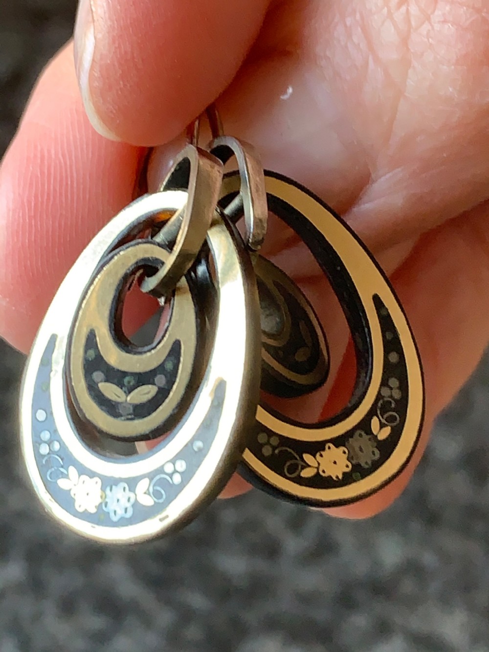 Tortoiseshell Antique Victorian Earrings View VII