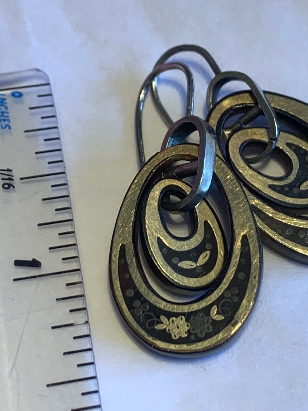 Tortoiseshell Antique Victorian Earrings View VIII