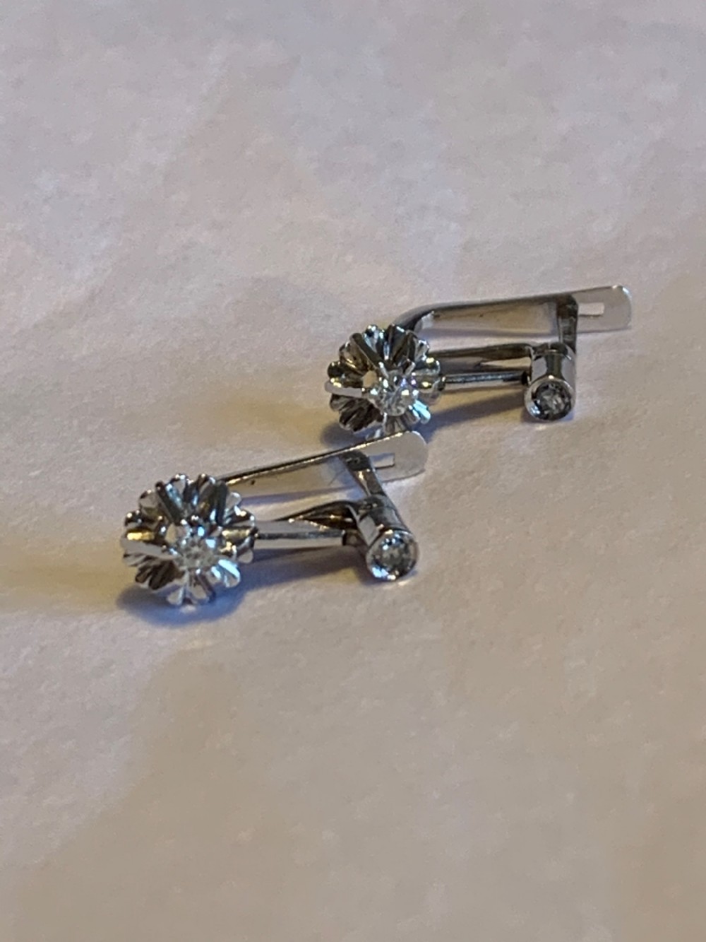 Diamond Mid Century Earrings View X