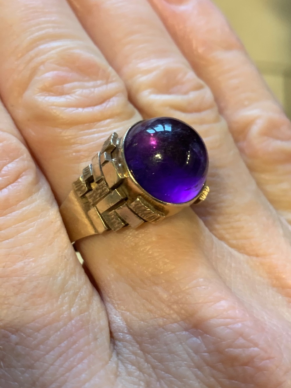 A Large 1960s Amethyst Dress Ring View II