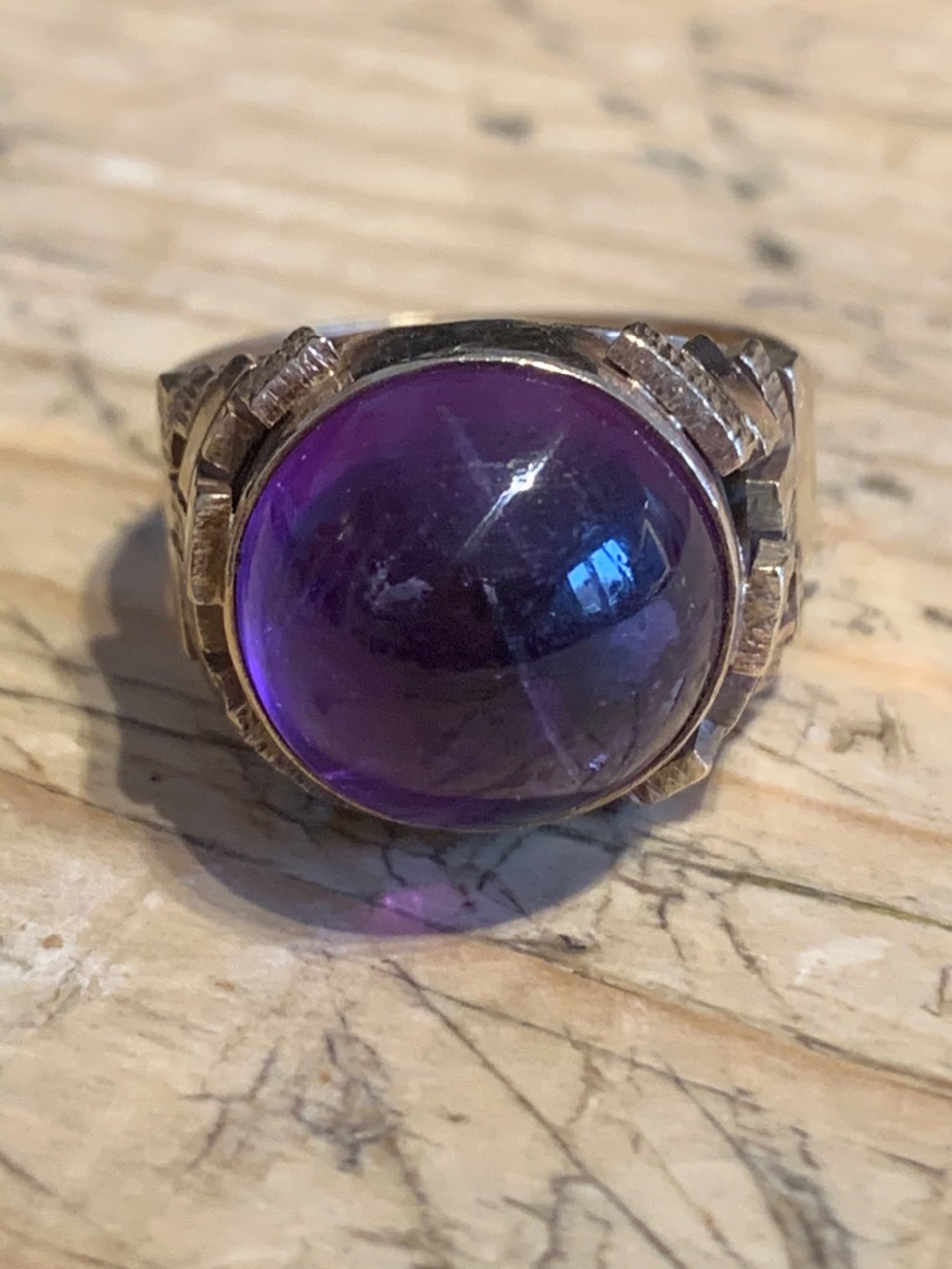 A Large 1960s Amethyst Dress Ring View III