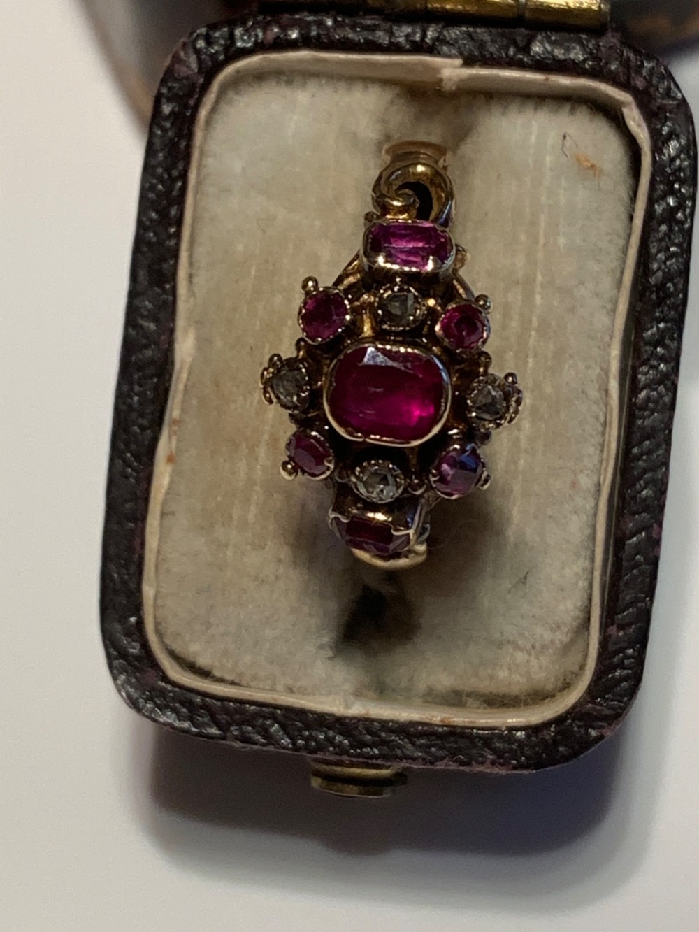 Burmese Ruby And Diamond Georgian Ring  View III