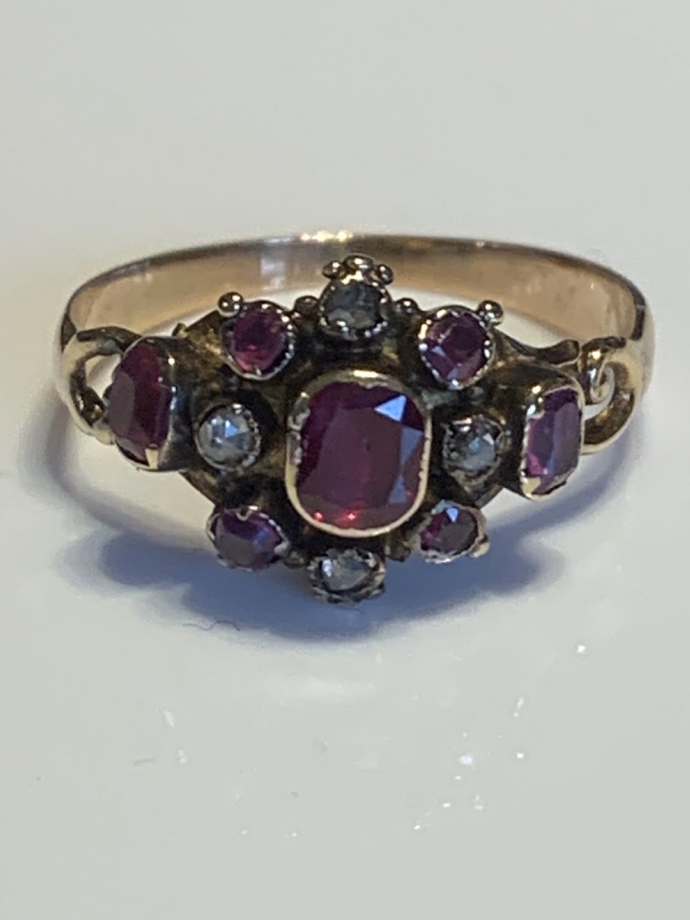 Burmese Ruby And Diamond Georgian Ring  View IV