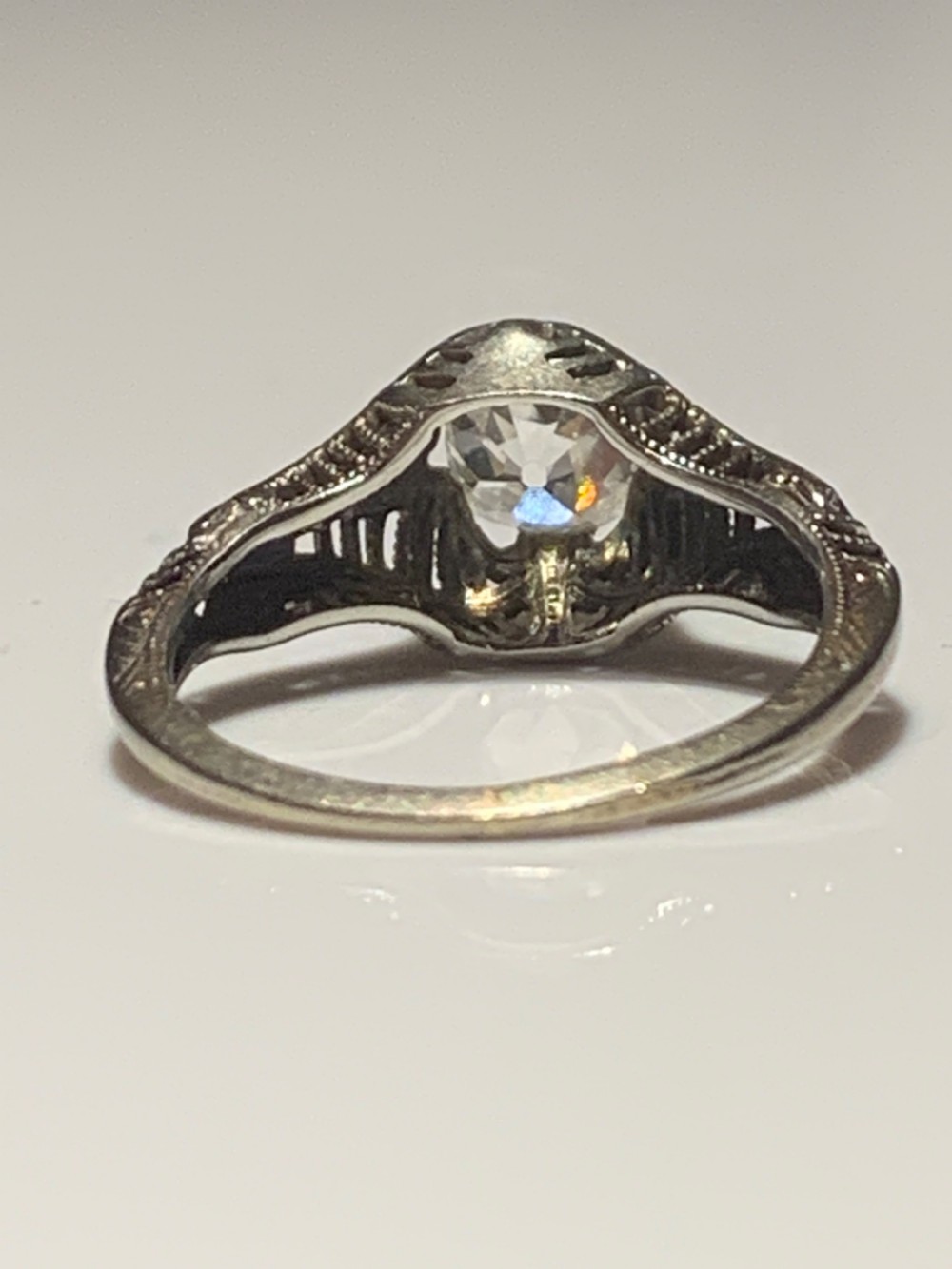 Old Mine Cut Diamond Engagement Ring 0.68cts View IX