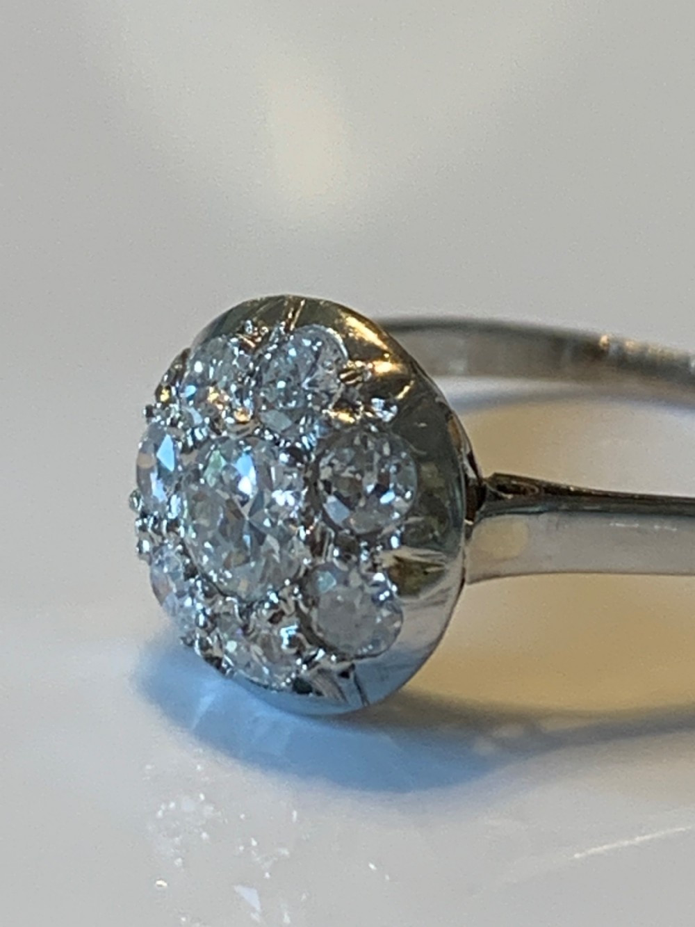 Platinum and Diamond 1930s French Diamond Ring View VIII