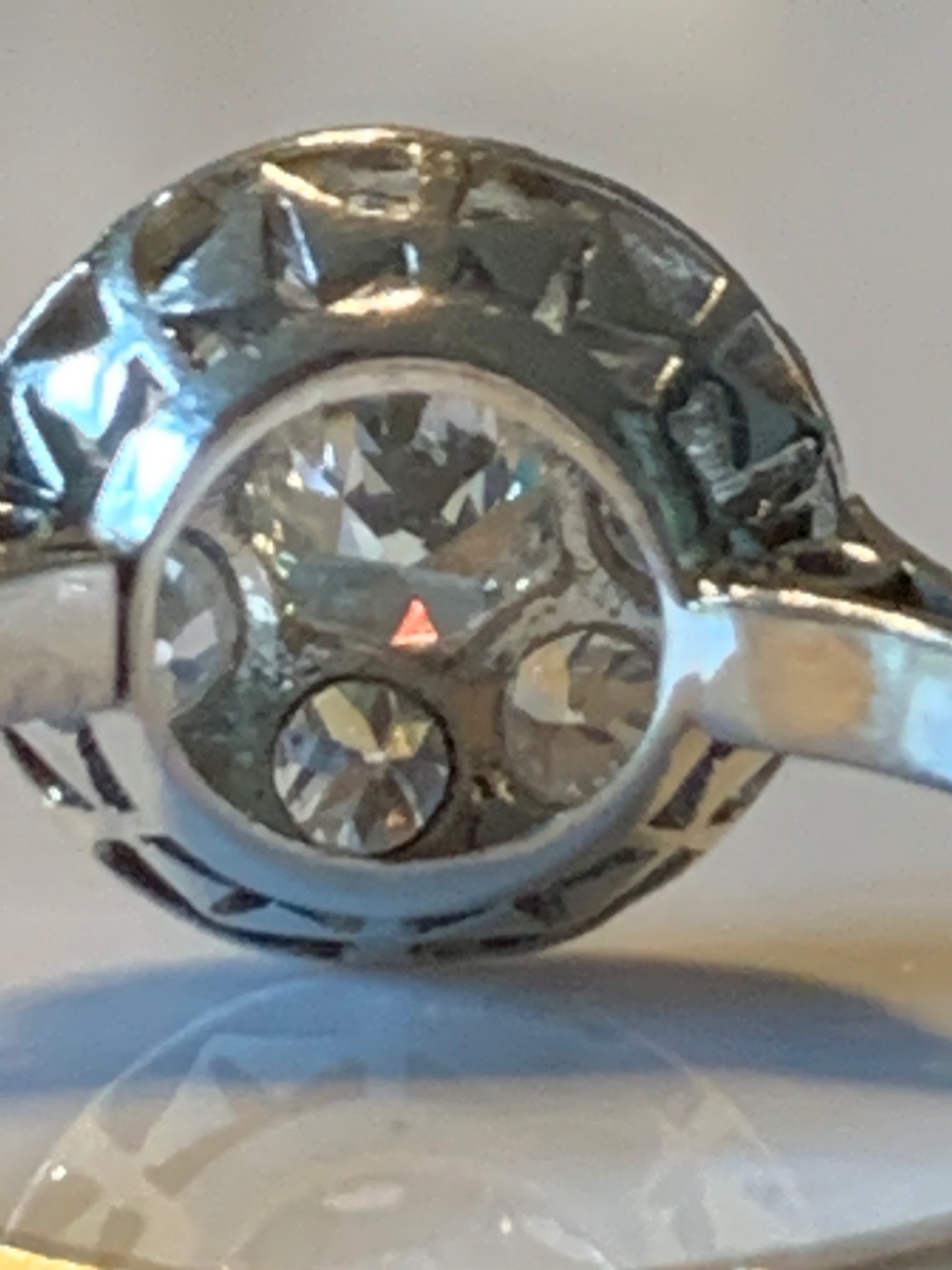 Platinum and Diamond 1930s French Diamond Ring View IX