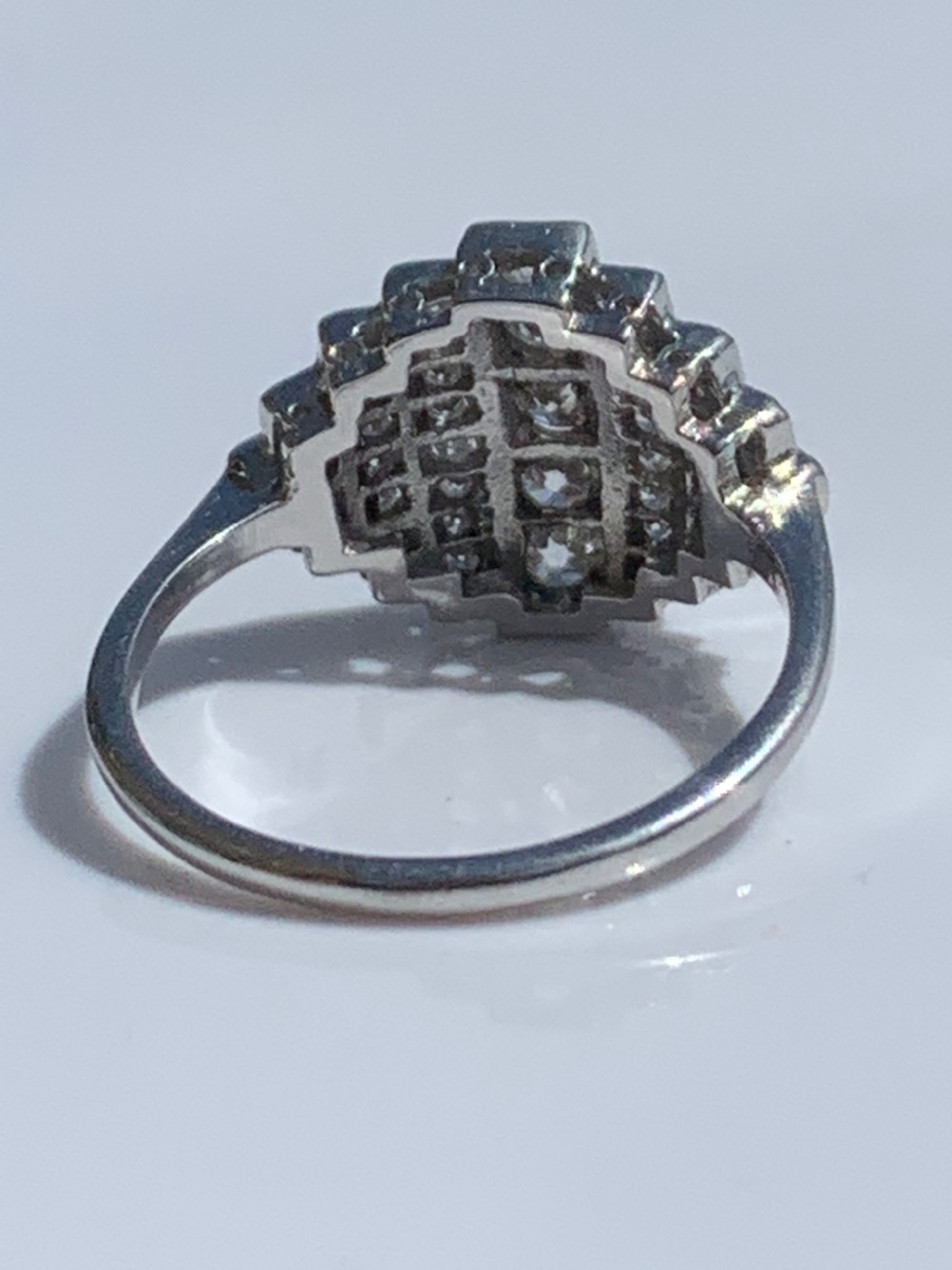 Art Deco Style Diamond Cluster Ring View III