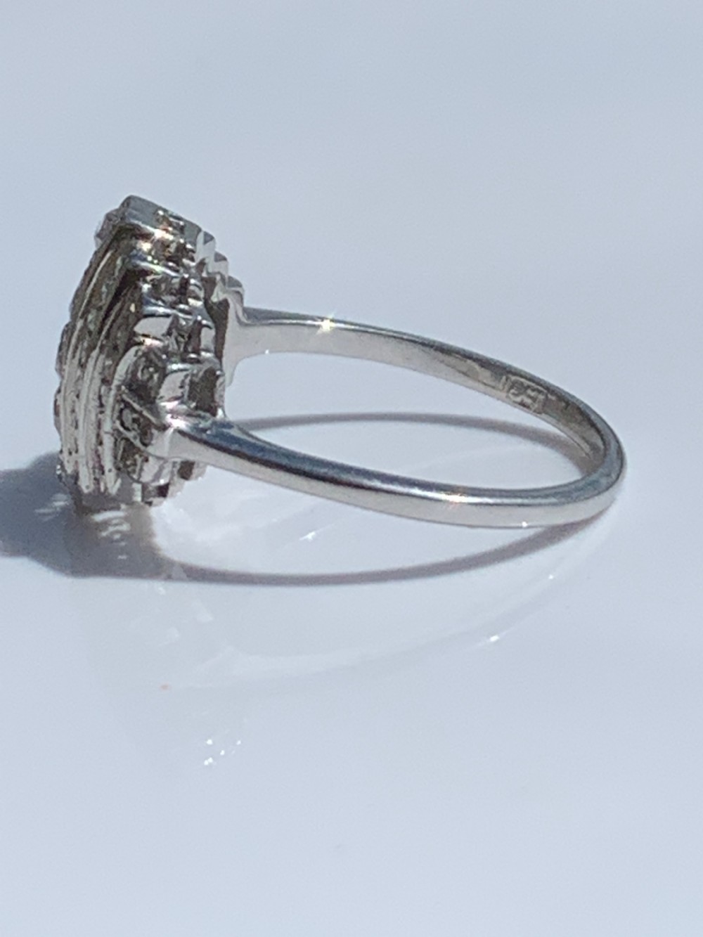 Art Deco Style Diamond Cluster Ring View V